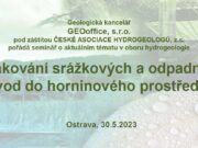 Zpráva z průběhu semináře Vsakování srážkových a odpadních vod do půdních vrstev